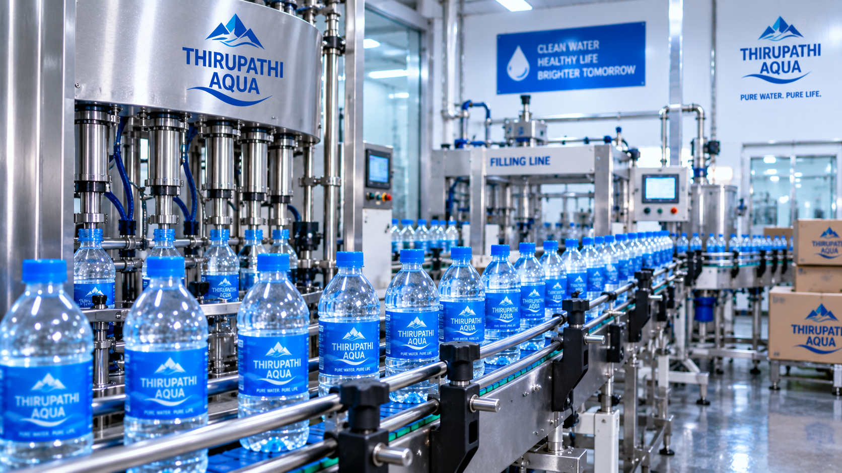 THIRUPATHI AQUA automated bottle filling production line